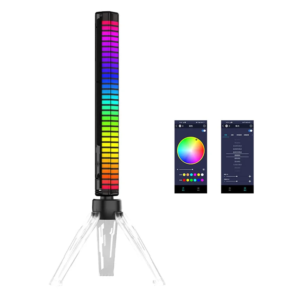 L026Z APP Control Type-C Powered 3D RGB LED Atmosphere Light with Illuminated Bracket Music Sync Sound-activated Pickup Gaming Ambient Lamp - 1