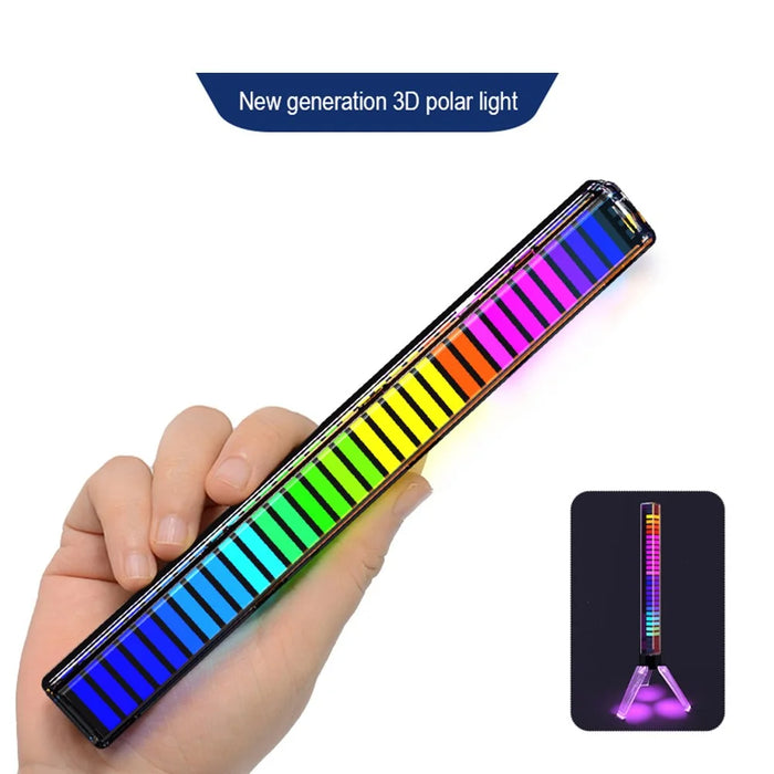 L026Z APP Control Type-C Powered 3D RGB LED Atmosphere Light with Illuminated Bracket Music Sync Sound-activated Pickup Gaming Ambient Lamp - 2