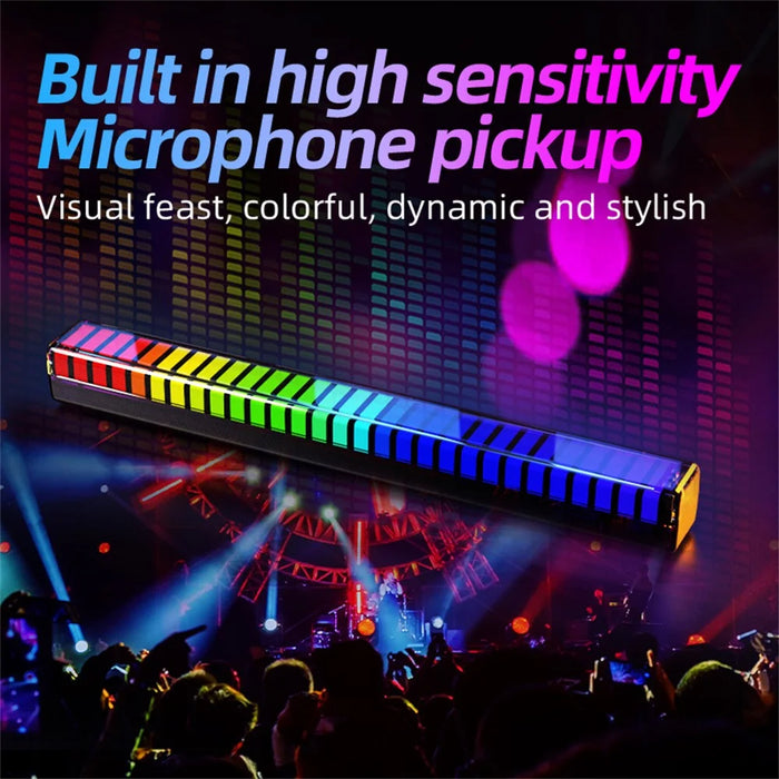 L026Z APP Control Type-C Powered 3D RGB LED Atmosphere Light with Illuminated Bracket Music Sync Sound-activated Pickup Gaming Ambient Lamp - 4