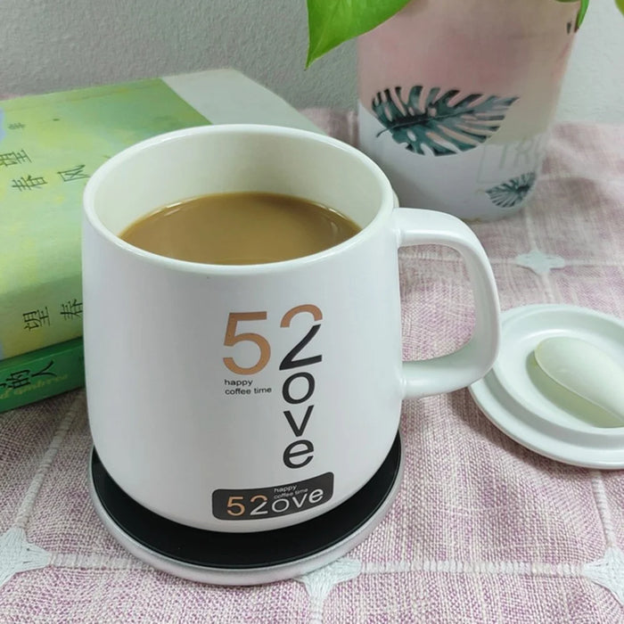 RY-002 Heating Cup Warmer Pad Coaster Constant Temperature Glass Coffee Tea Mug Warmer - Gold - 4