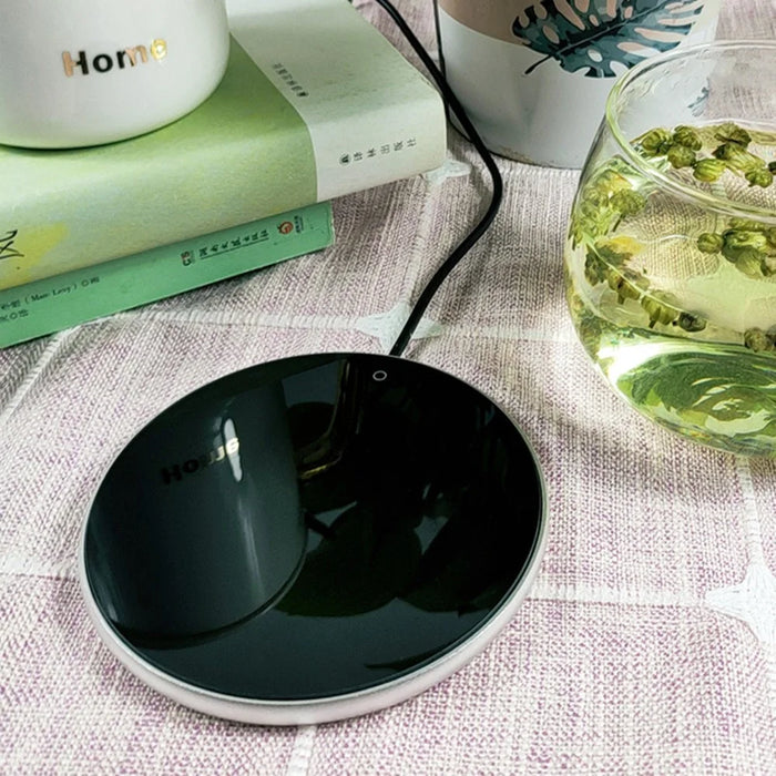 RY-002 Heating Cup Warmer Pad Coaster Constant Temperature Glass Coffee Tea Mug Warmer - Gold - 6