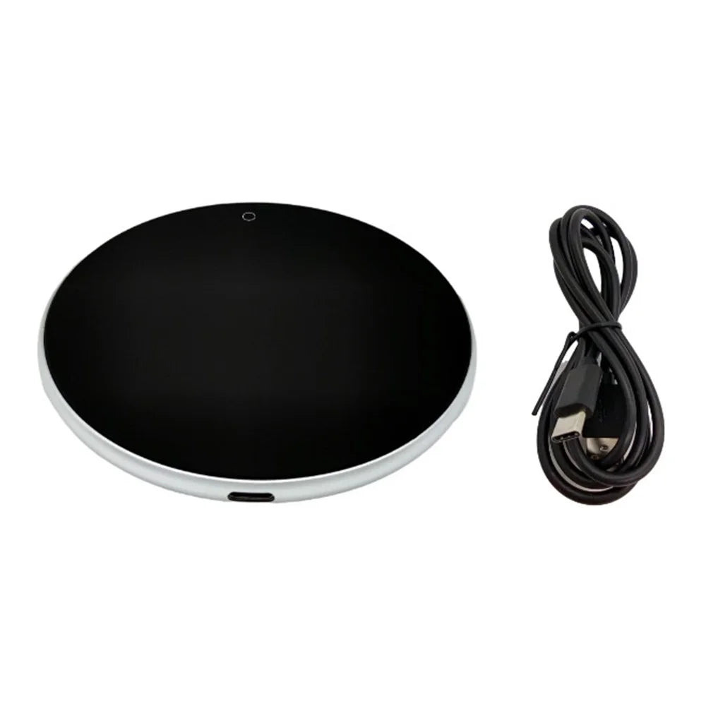 RY-010 USB Heating Cup Warmer Pad Coaster 3 Speed Touch Control Smart Temperature Coffee Mug Warmer - Silver - 1