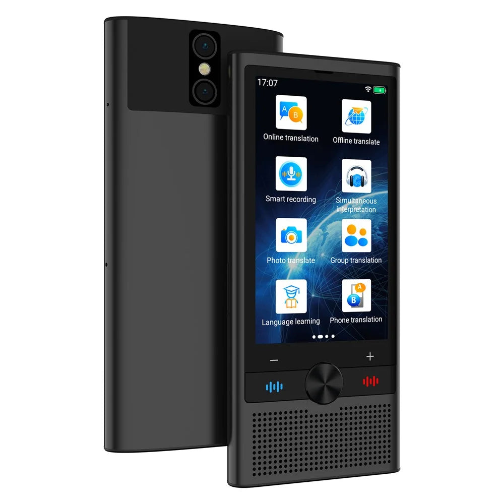 S10 1+16GB 3.5 Inch Screen AI Voice Translator 148 Online 19 Offline Languages WiFi Photo Translation Device - Black - 1