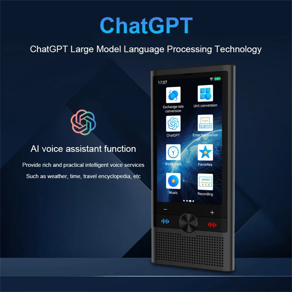 S10 1+16GB 3.5 Inch Screen AI Voice Translator 148 Online 19 Offline Languages WiFi Photo Translation Device - Black - 5
