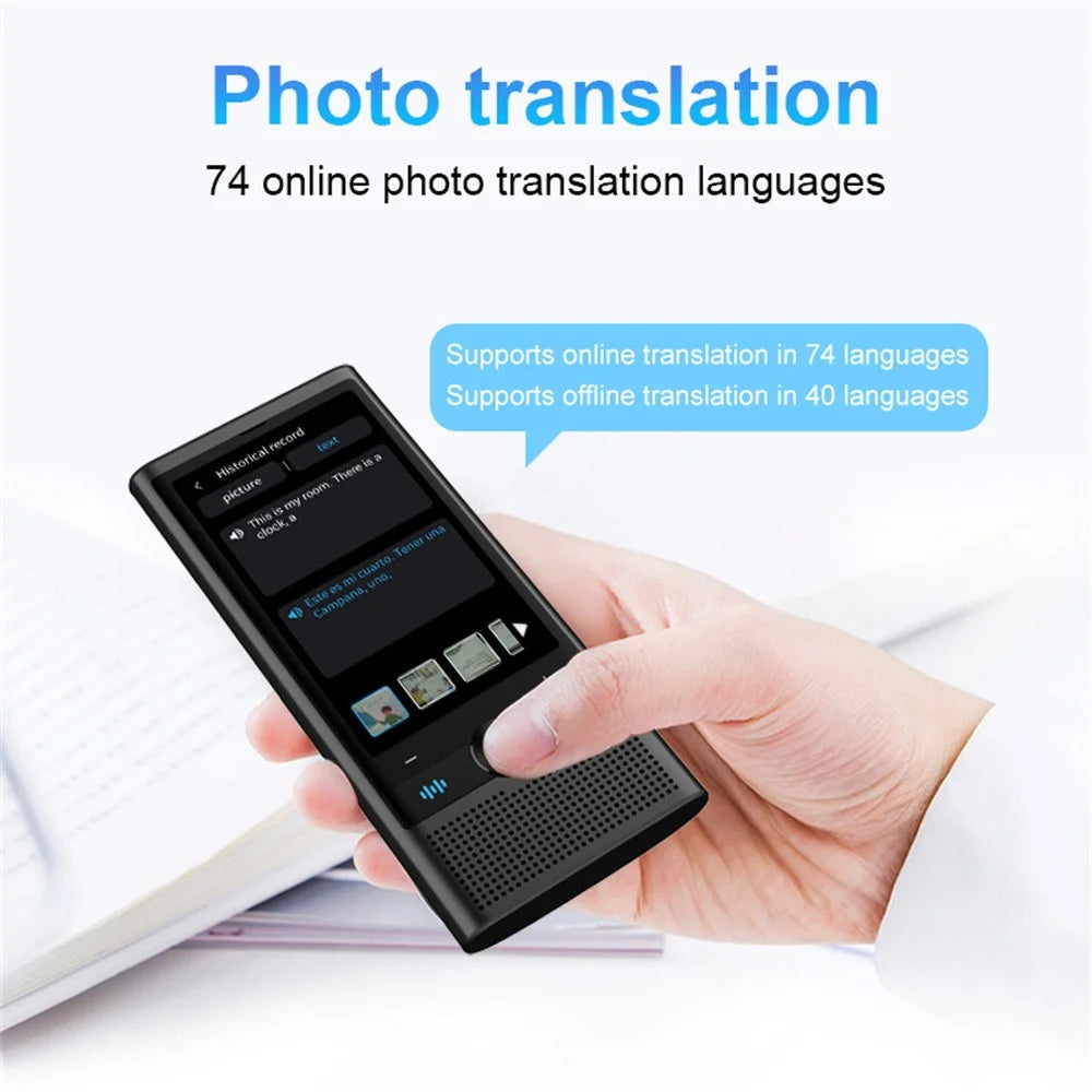 S10 1+16GB 3.5 Inch Screen AI Voice Translator 148 Online 19 Offline Languages WiFi Photo Translation Device - Black - 7