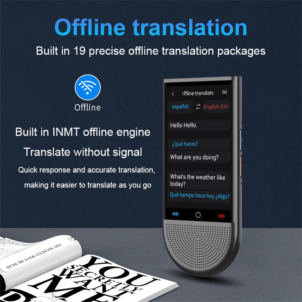 S15 1+16GB 4 Inch AI Voice Translator 148 Online Languages  WiFi Photo Recording Smart Translation Device - Black - 6