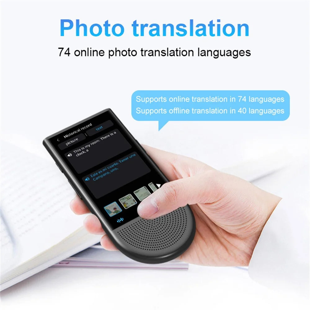 S15 1+16GB 4 Inch AI Voice Translator 148 Online Languages  WiFi Photo Recording Smart Translation Device - Black - 7
