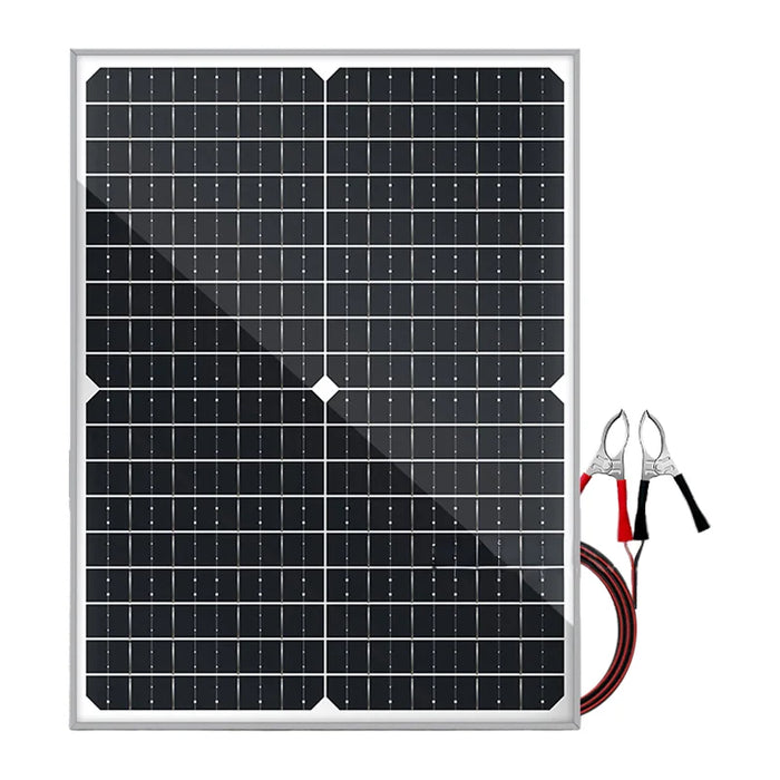 40W Solar Panel Portable Charger 18V Outdoor Power Station Battery Charger for RV Camping Monitoring - Single Panel - 1