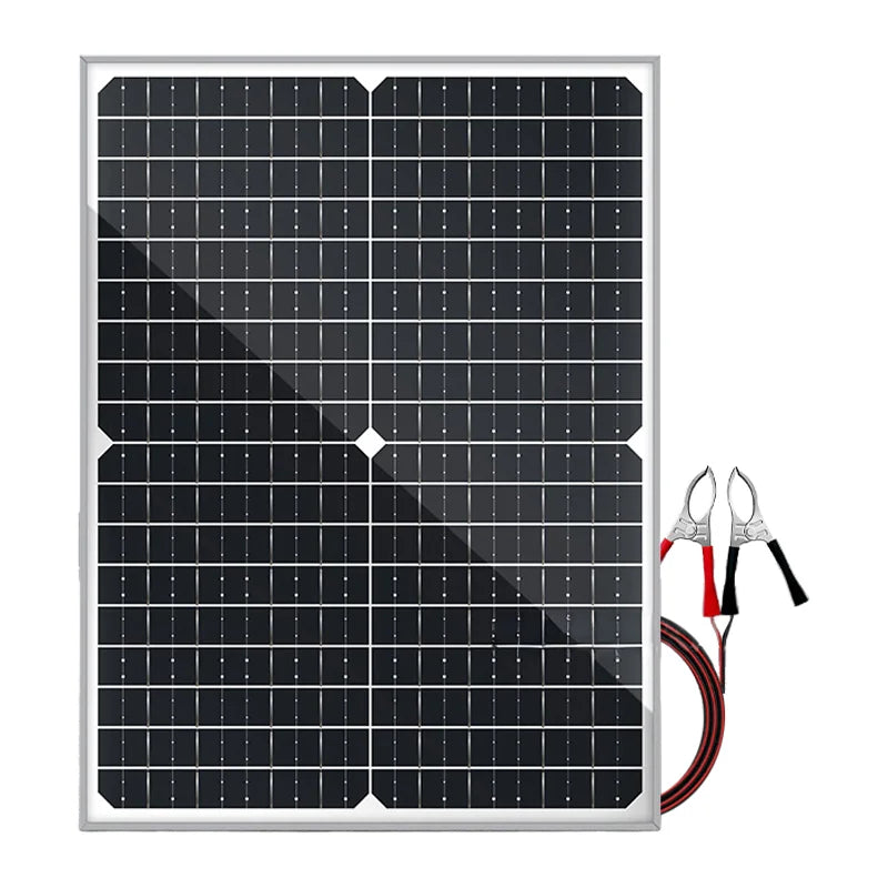 40W Solar Panel Portable Charger 18V Outdoor Power Station Battery Charger for RV Camping Monitoring - Single Panel - 1