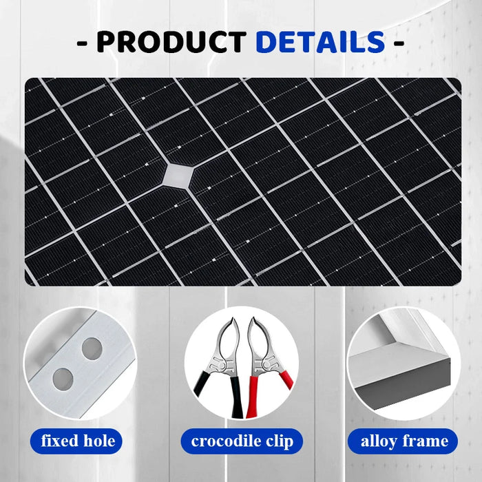 40W Solar Panel Portable Charger 18V Outdoor Power Station Battery Charger for RV Camping Monitoring - Single Panel - 2