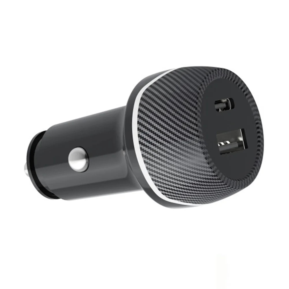 T05 USB-A + Type-C Car Charger Bluetooth-compatible Tracking Anti-Lost Device for Smartphone - Black/For Android Version - 1