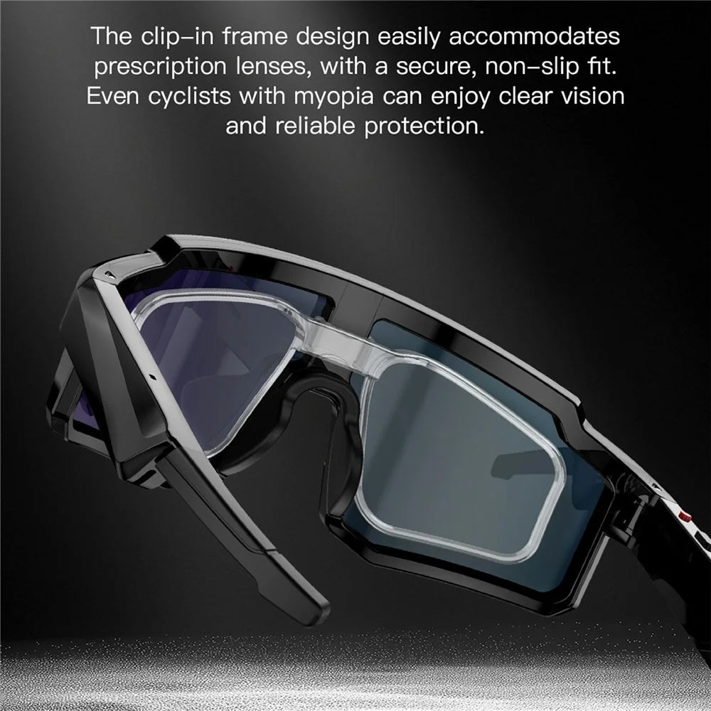 M14 Smart Glasses 8MP Camera AI Translation EIS Anti-shake Bluetooth-compatible IPX4 Waterproof - White+Blue - 7