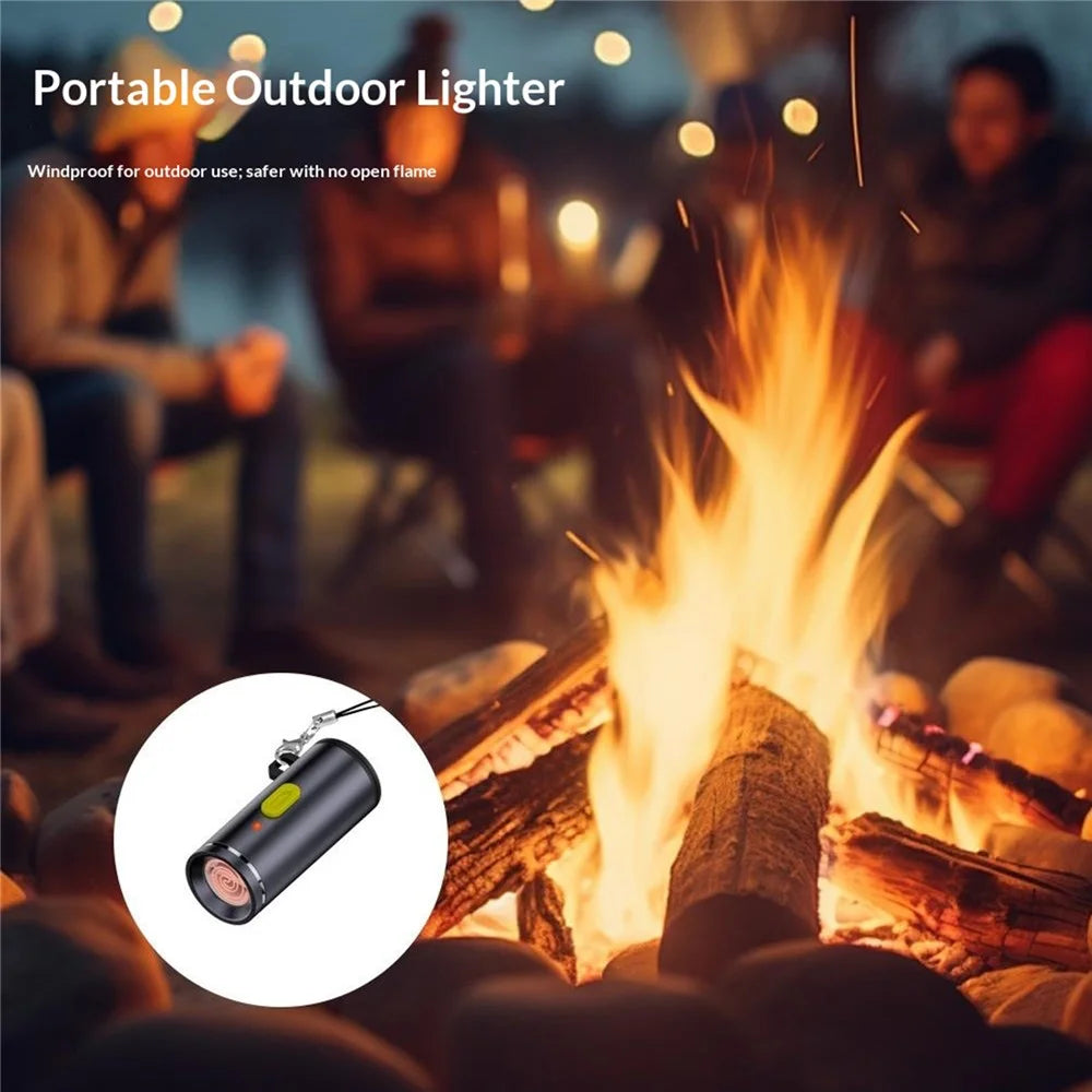 FH-Type-C01 Type-C Powered Arc Lighter Portable Windproof Electric Cigarette Lighter - Black - 7