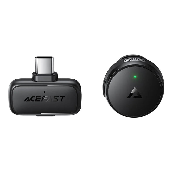 ACEFAST R7 Wireless Lavalier Microphone AI Noise Reduction Magnetic Clip-on Mic for Live Streaming - Black - 2