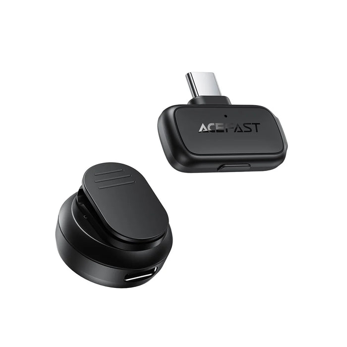 ACEFAST R7 Wireless Lavalier Microphone AI Noise Reduction Magnetic Clip-on Mic for Live Streaming - Black - 4