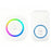 A6 Wireless Doorbell 300m Range 60 Melodies with Colorful LED Light, 1 Transmitter + 1 Receiver - White US Plug - 1