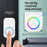 A6 Wireless Doorbell 300m Range 60 Melodies with Colorful LED Light, 1 Transmitter + 1 Receiver - White US Plug - 3