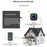 A6 Wireless Doorbell 300m Range 60 Melodies with Colorful LED Light, 1 Transmitter + 1 Receiver - White US Plug - 7