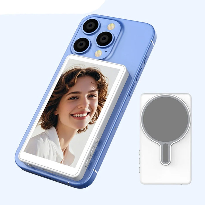 T1 4.02 Inch Magnetic Selfie Screen Mirroring Display 1500mAh Battery Phone Rear Camera Monitor - Grey - 2