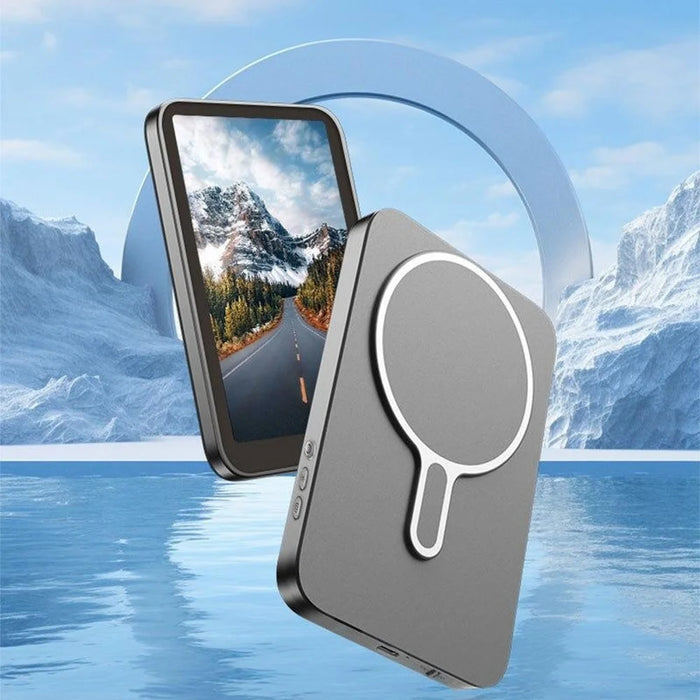T1 4.02 Inch Magnetic Selfie Screen Mirroring Display 1500mAh Battery Phone Rear Camera Monitor - Grey - 3