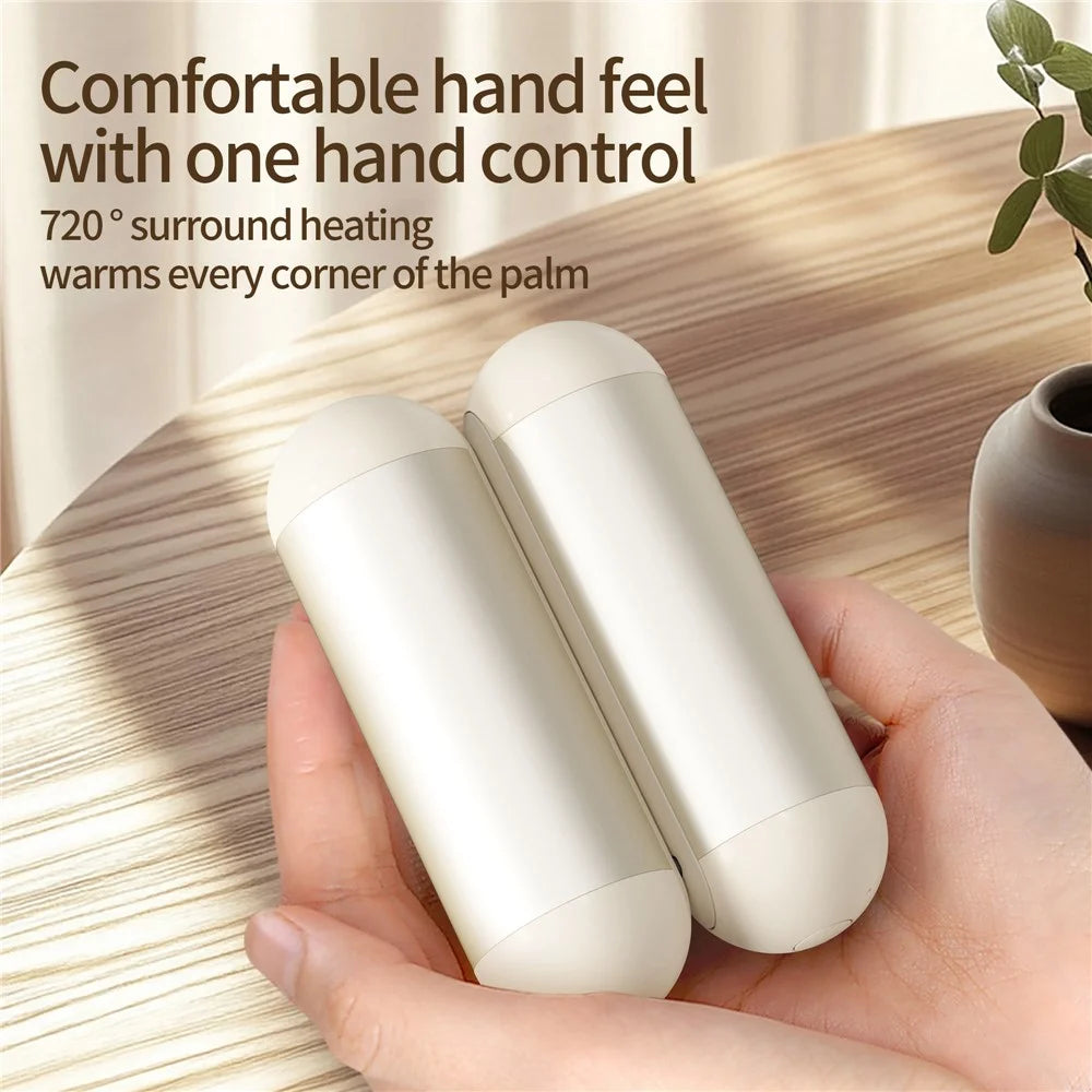 M2 2Pcs 3000mAh Magnetic Detachable Hand Warmer 3-Speed Adjustable Portable Heater - Black - 4