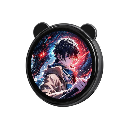 BW05 Electronic Badge 1.85 Inch HD Display Custom Wallpaper Bluetooth-compatible Camera Selfie Preview - Black - 1