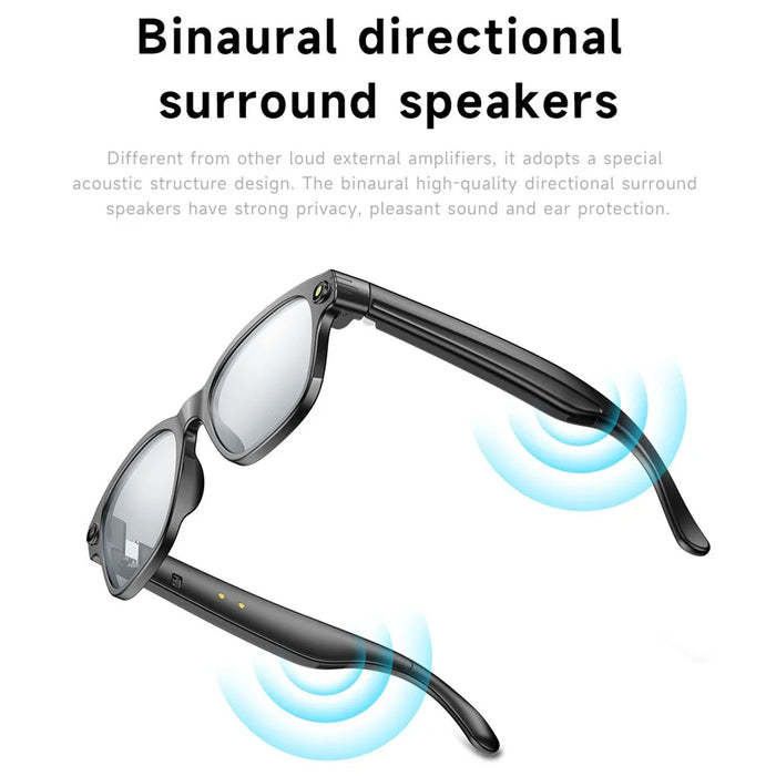 L801 Smart Glasses 8MP Camera 1080P Video AI Translation Bluetooth Calling Eyeglasses (APP: Genimiro) - Sunglasses Lens - 5