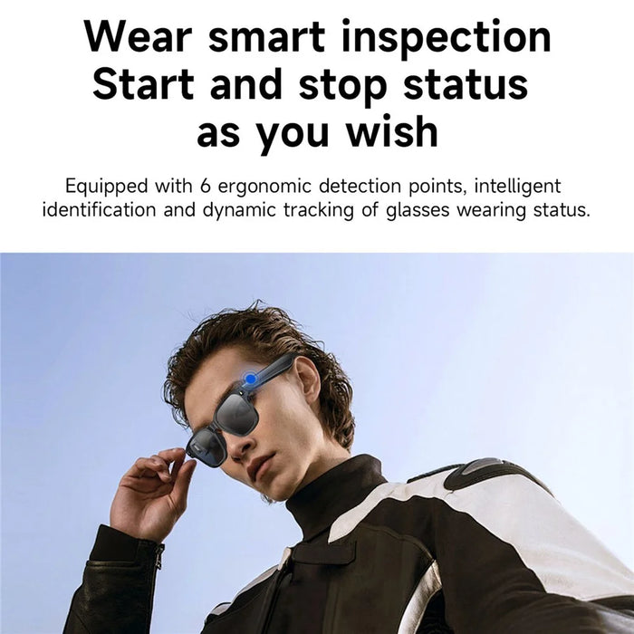 L801 Smart Glasses 8MP Camera 1080P Video AI Translation Bluetooth Calling Eyeglasses (APP: Genimiro) - Sunglasses Lens - 6