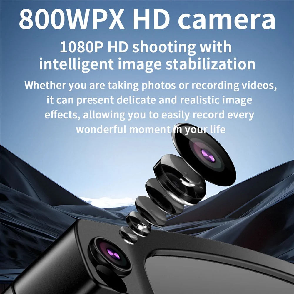 L802 8MP Camera Smart Glasses AI Real-time Translation Video Recording Bluetooth-compatible Calling (APP: Genimiro) - Sunglasses Lens - 4