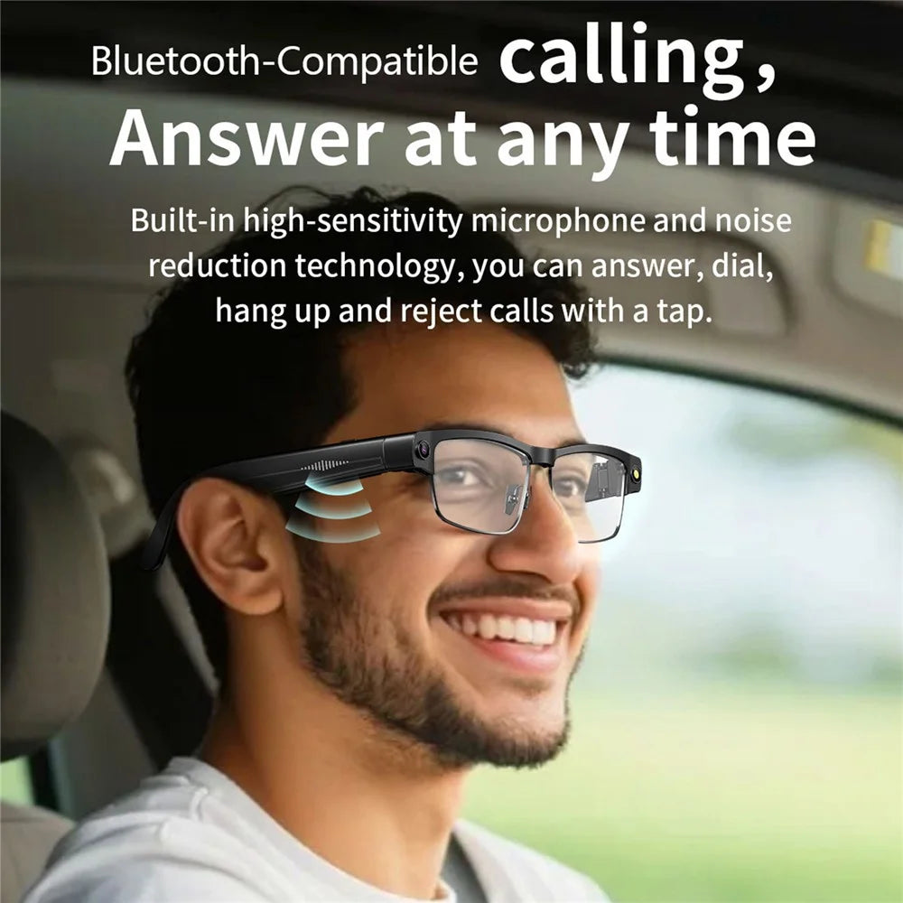 L802 8MP Camera Smart Glasses AI Real-time Translation Video Recording Bluetooth-compatible Calling (APP: Genimiro) - Sunglasses Lens - 5