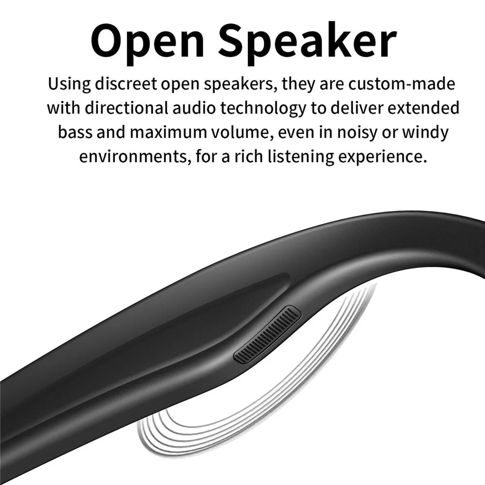 L802 8MP Camera Smart Glasses AI Real-time Translation Video Recording Bluetooth-compatible Calling (APP: Genimiro) - Sunglasses Lens - 6