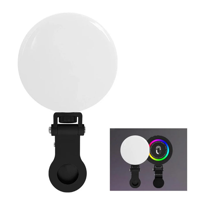 MJ-23 RGB Mini LED Fill Light Portable Magnetic Clip-on Lamp for Selfie Live Streaming - 1