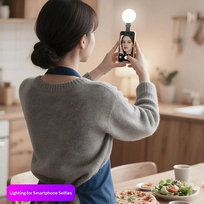 MJ-23 RGB Mini LED Fill Light Portable Magnetic Clip-on Lamp for Selfie Live Streaming - 3