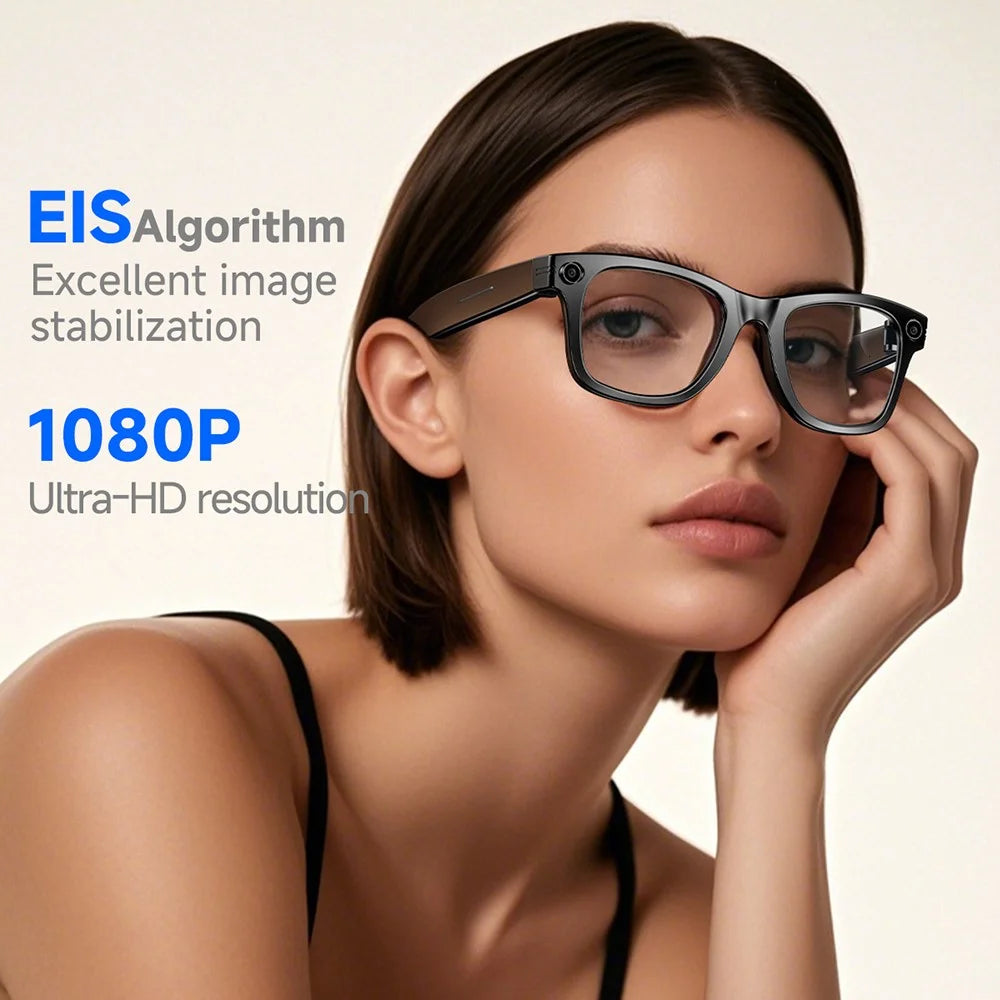 W610T Bluetooth-compatible Smart Glasses 8MP Camera AI Translation Image Stabilization - Sunglasses Lens - 3
