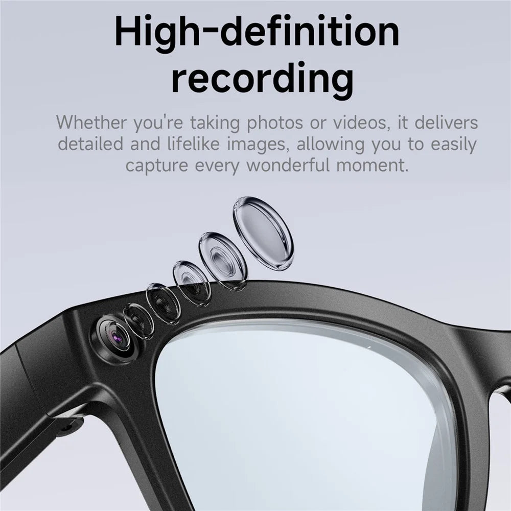 GM8 Smart Glasses 8MP Camera Bluetooth-compatible AI Translation Music Eyeglasses - Anti-Blue Light Lens - 5