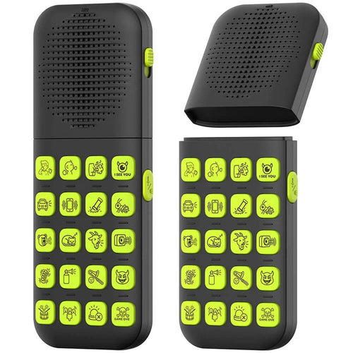 T19 Sound Effect Machine 20 Funny Sounds Voice Recorder Remote Control Prank Toy - Black - 1