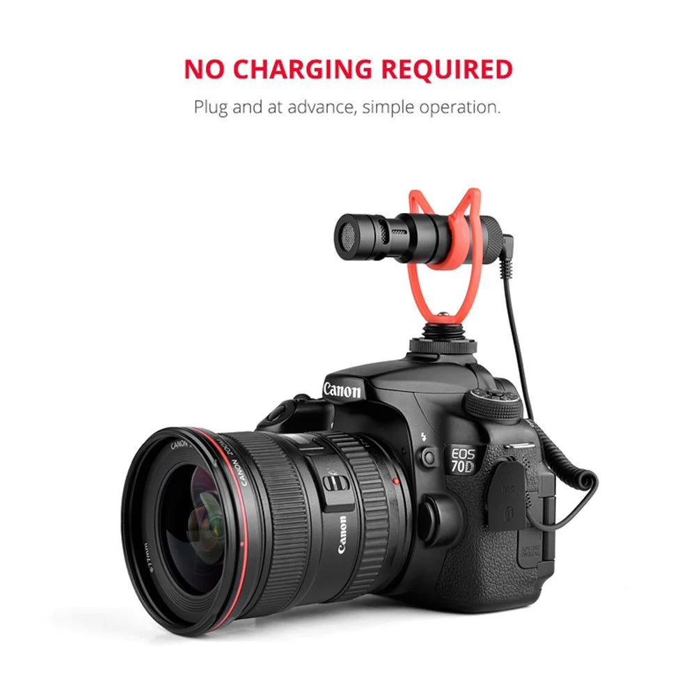 YELANGU MIC10 USB Mini Universal Video Microphone with Windscreen for DSLR Cameras and Smartphones - 2