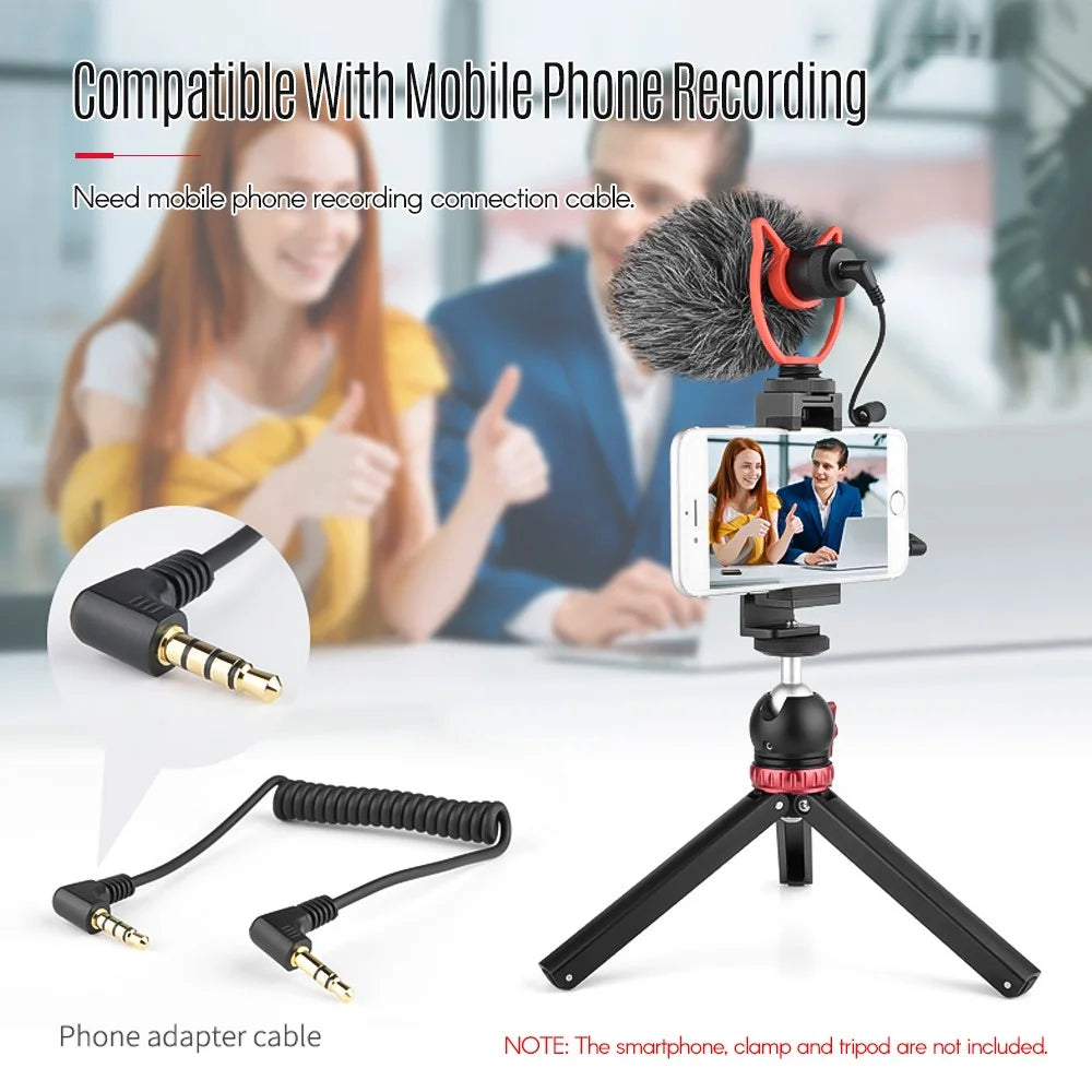 YELANGU MIC10 USB Mini Universal Video Microphone with Windscreen for DSLR Cameras and Smartphones - 3
