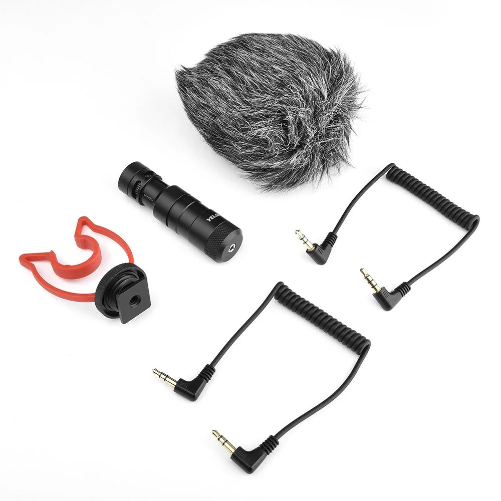 YELANGU MIC10 USB Mini Universal Video Microphone with Windscreen for DSLR Cameras and Smartphones - 4