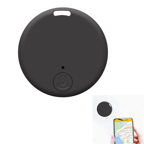 Y-02 Portable Bluetooth-compatible 5.0 Smart Tag Anti-Lost Tracker Wireless Key Tracker Round Finder - Black - 1