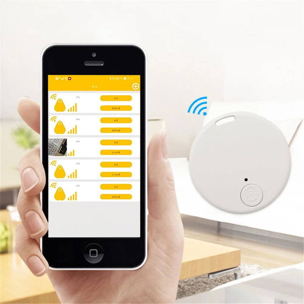 Y-02 Portable Bluetooth-compatible 5.0 Smart Tag Anti-Lost Tracker Wireless Key Tracker Round Finder - Black - 3