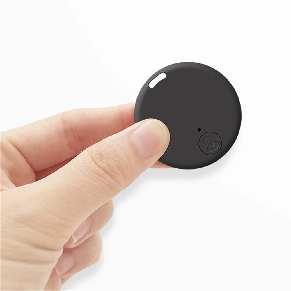 Y-02 Portable Bluetooth-compatible 5.0 Smart Tag Anti-Lost Tracker Wireless Key Tracker Round Finder - Black - 5