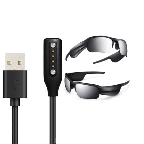 80cm USB Charger Adapter Magnetic Charging Cable Power Charge Cord for Bose Frames Alto Smart Glasses - 1