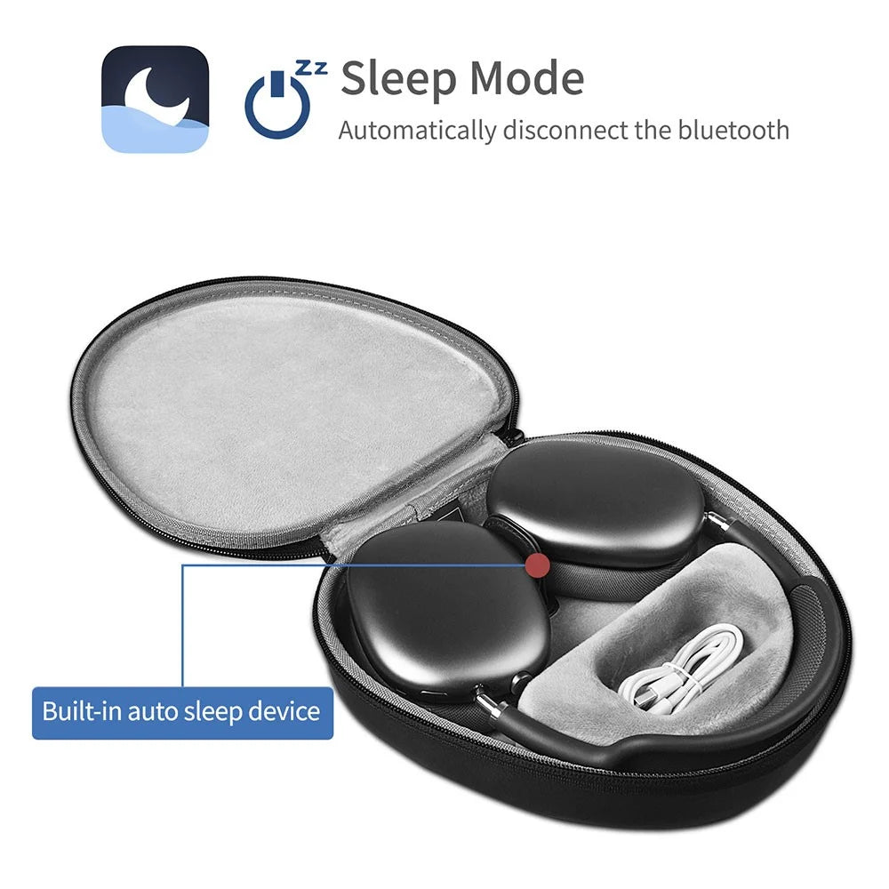 WIWU Portable Ultrathin Headset Storage Bag Plush Lining Earphone Headphone Protective Case for AirPods Max - Grey - 2