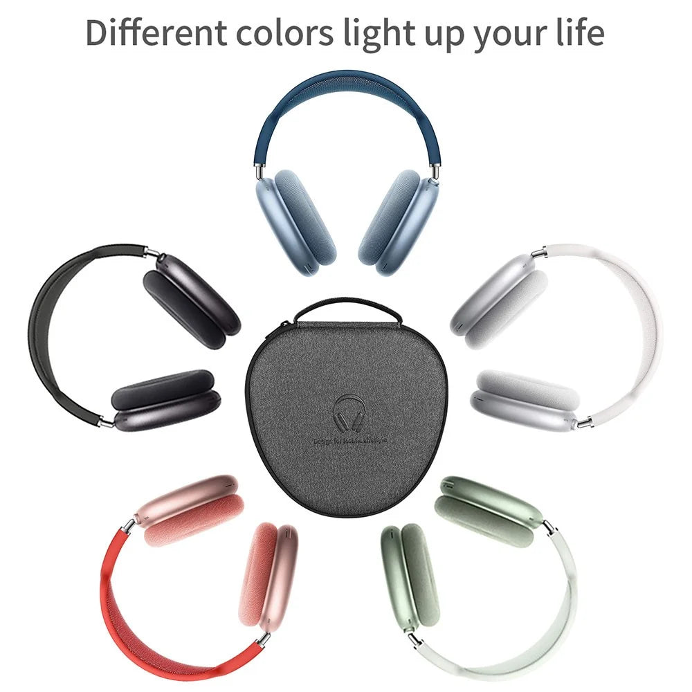 WIWU Portable Ultrathin Headset Storage Bag Plush Lining Earphone Headphone Protective Case for AirPods Max - Grey - 5