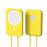 Solid Color Silicone Protective Cover Case for Apple MagSafe External Battery Magnetic Charger - Yellow - 1