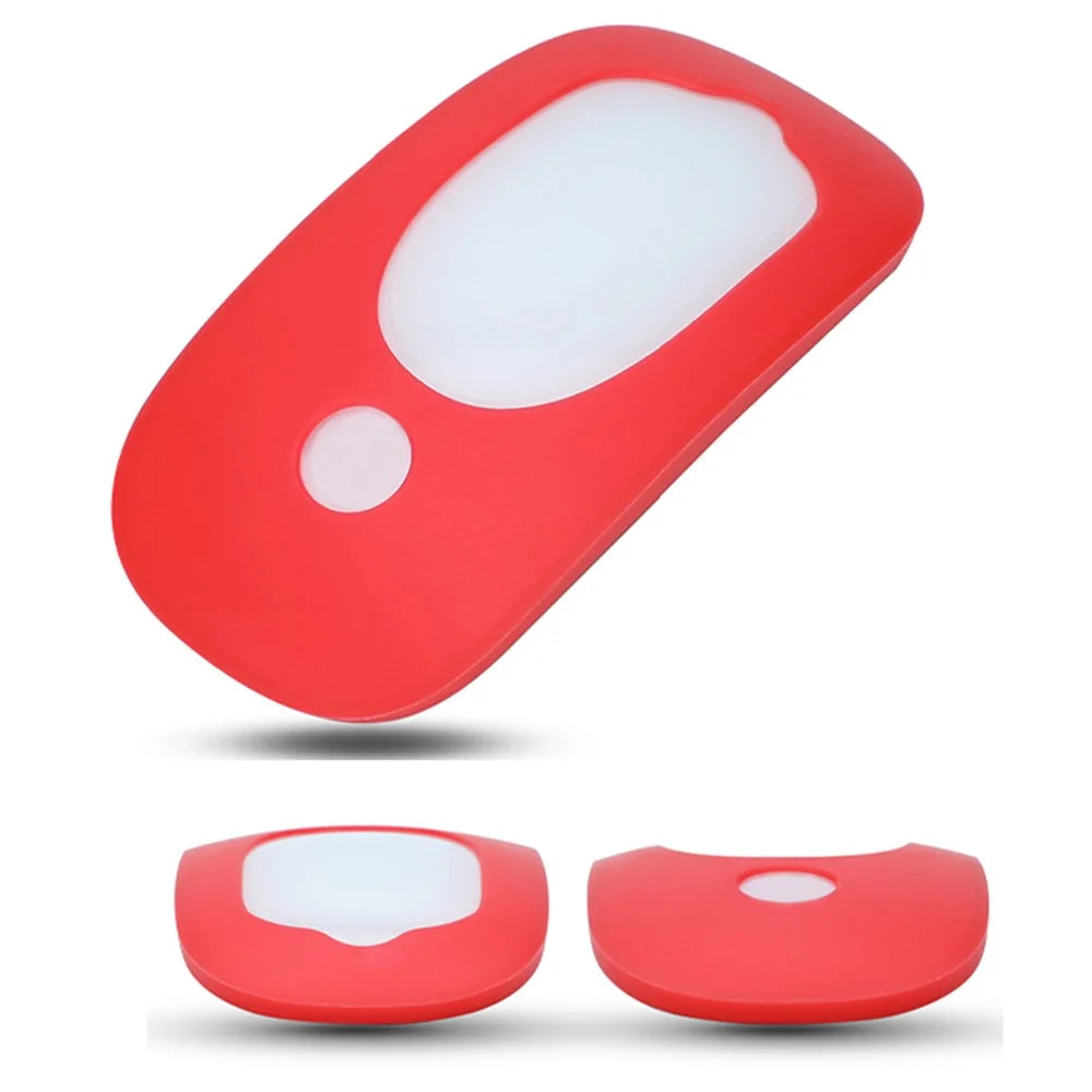 Wireless Mouse Anti-drop Soft Silicone Cover Protective Case for Apple Magic Mouse 1/2 - Red - 6