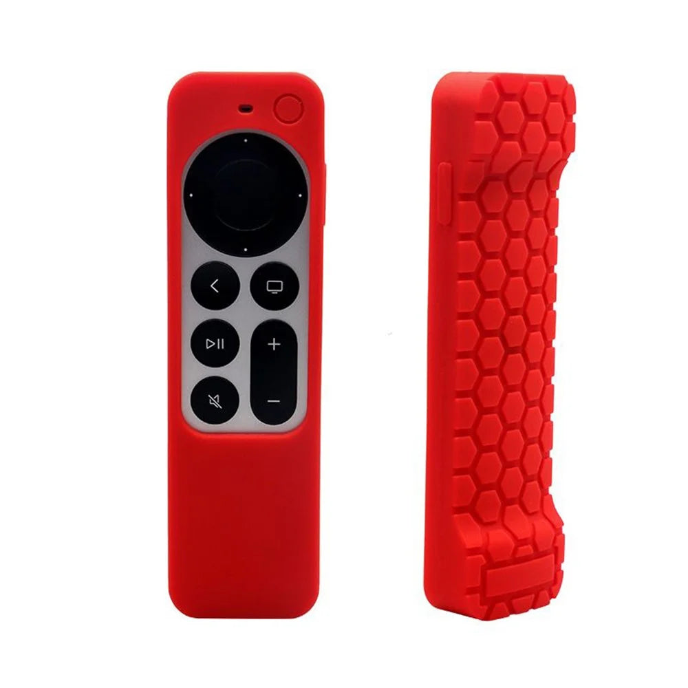 Anti-drop Remote Controller Silicone Protective Sleeve Cover for Apple TV HD/4K - Red - 1