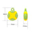 Round Waterproof Silicone Protective Case Cover for Apple AirTag Locator - Green/Yellow - 2