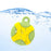 Round Waterproof Silicone Protective Case Cover for Apple AirTag Locator - Green/Yellow - 5